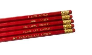 'I Love Books' Pencil Set